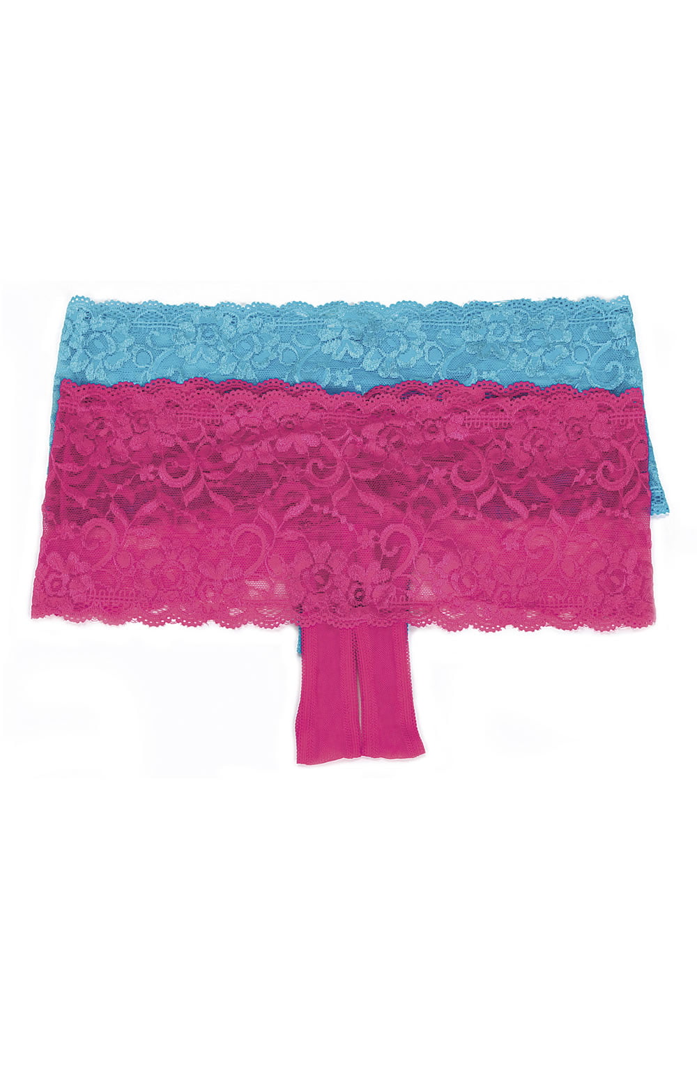 Shirley of Hollywood 59 Stretch Lace Boy Short Turquoise - Divine Silk