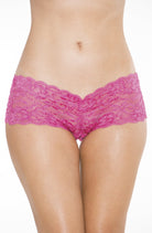 Shirley of Hollywood 59 Stretch Lace Boy Short Pink - Divine Silk